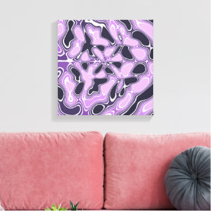 Kwantumfysica Vloeibare Kinetische Schildering. Canvas Afdruk