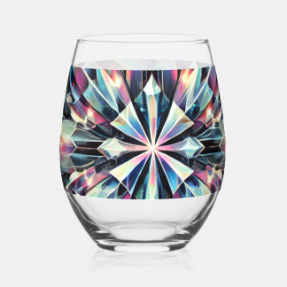 Kwantumvers - Prismatisch Starburst wijnglas Wijnglas Zonder Voet