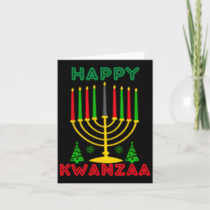Kwanza 2024 Kerst Afro-Amerikaanse Kinder Mannen H Kaart