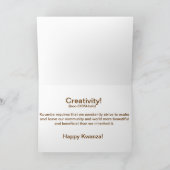 KWANZA   - CARTE DE VOEUX (Intérieur)