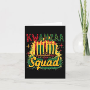 Kwanza Squad Afro-amerikaanse Gelukkige Kwanza Fam Kaart