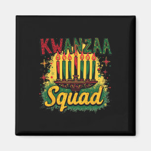 Kwanza Squad Afro-Amerikaanse Happy Kwanza Family Magneet