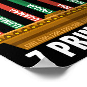 Kwanzaa 7 Principes Kaarsen Kinara Pan Afrikanen P Poster (Hoek)