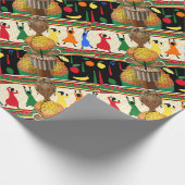 Kwanzaa African American Holiday Cadeaupapier (Hoek)