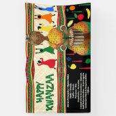 Kwanzaa African American Holiday Spandoek (Verticaal)