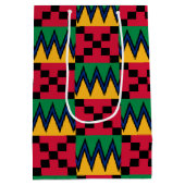 Kwanzaa African Geometric Print (4) Medium Cadeauzakje (Achterkant)