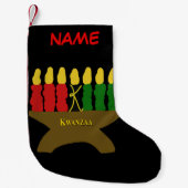 Kwanzaa Art kerststaart Stocking Kleine Kerstsok (Voorkant)