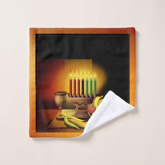 Kwanzaa Bathroom Towel Set Bad Handdoek (Wasdoekje)
