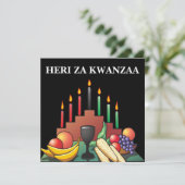 Kwanzaa Blessing Flat Wenskaart Kaart (Staand voorkant)