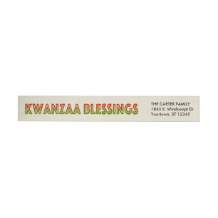 Kwanzaa Blessings   Retouradres