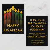 kwanzaa bougies invitations de fête (Devant / Derrière)