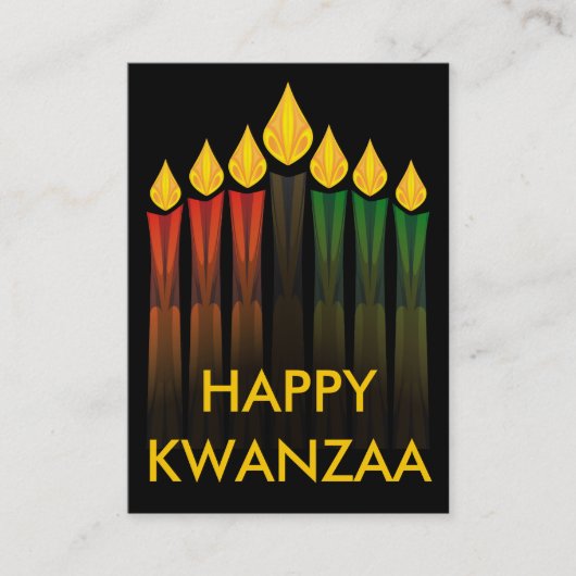 kwanzaa bougies invitations de fête (Devant)