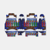 Kwanzaa Candle Kinara met sneeuw en groet Bedankdoosjes (Uitgevouwen)