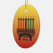 Kwanzaa Candles Keramisch Ornament (Links)