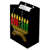 Kwanzaa Candles Medium Gift Bag Cadeauzakje (Achterkant Gekanteld)