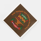 Kwanzaa Candles Red Black Green 7 Principles Servet (Hoek)