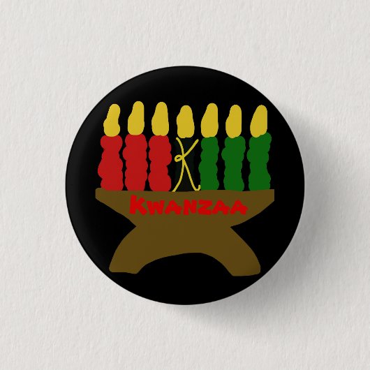 Kwanzaa Candles Ronde Button 3,2 Cm (Voorkant)