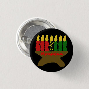 Kwanzaa Candles Ronde Button 3,2 Cm