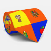 kwanzaa colorblock stropdas (Opgerold)