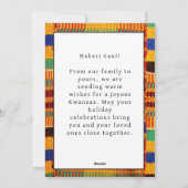 Kwanzaa Colorful Holiday Card Modèle (Dos)