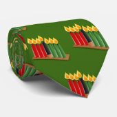 Kwanzaa Cravate rouge vert noir 7 bougies Motifs (Roulé)