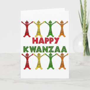 Kwanzaa Dancers Feestdagen Kaart