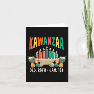 Kwanzaa Dec. 26th - Jan. 1st Kaarsen Kinara Pan Af Kaart