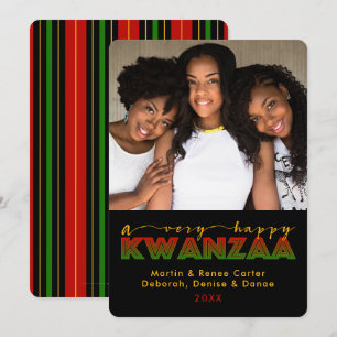 Kwanzaa   Een zeer Happy Kwanzaa-fotokaart Kaart