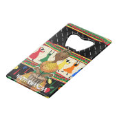 Kwanzaa eerste fruitoogst kredietkaart flessenopener (Voorkant Gekanteld)