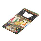 Kwanzaa eerste fruitoogst kredietkaart flessenopener (Achterkant Gekanteld)