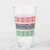 Kwanzaa Flag Patterns Glas (Achterkant)
