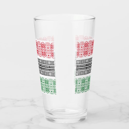 Kwanzaa Flag Patterns Glas (Rechts)