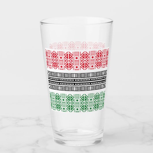Kwanzaa Flag Patterns Glas (Voorkant)