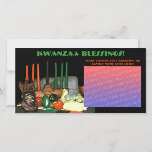 Kwanzaa-fotokaarten Feestdagenkaart