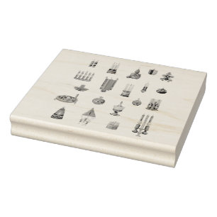 Kwanzaa geïnspireerd design Wood Art Stamp Rubberstempel