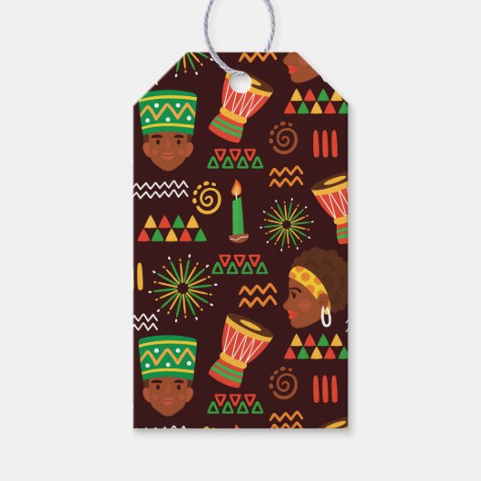 Kwanzaa Gift Labels Cadeaulabel (Voorkant)