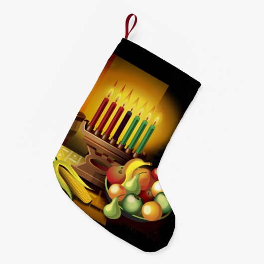 Kwanzaa Gift Stocking Kleine Kerstsok (Voorkant (Hangend))