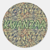 Kwanzaa Greetings Ronde Sticker (Voorkant)