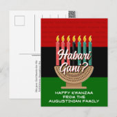 Kwanzaa HABARI GANI Feestdagenkaart (Voorkant / Achterkant)