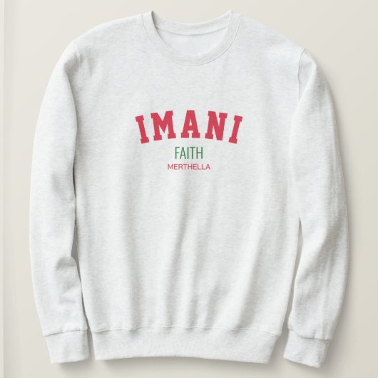 Kwanzaa IMANI Faith gepersonaliseerd Trui (Design voorkant)