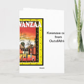 Kwanzaa, in het dorp feestdagen kaart (Achterkant)