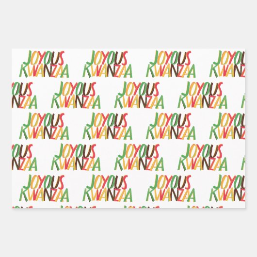 Kwanzaa inpakpapier vellen (set van 3 vellen) (Voorkant 3)