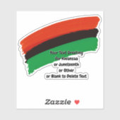 Kwanzaa Juneteenth Red Black Verf Kiss Sticker (Vel)