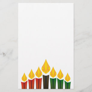 kwanzaa kaarsen briefpapier