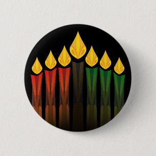 kwanzaa kaarsen ronde button 5,7 cm