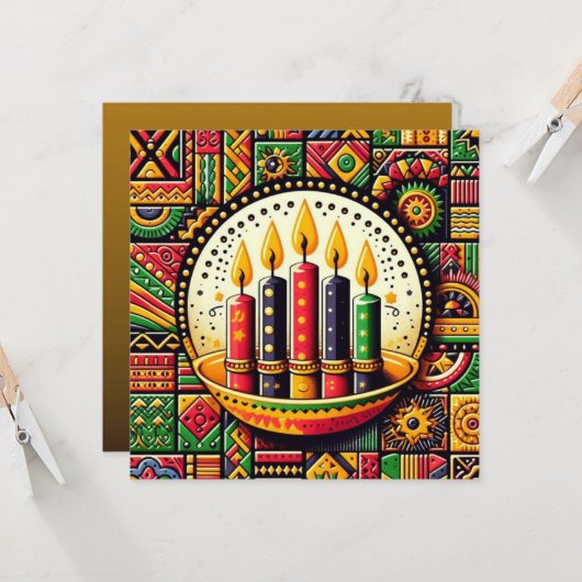Kwanzaa Kaart (Voorkant / Achterkant in situ)