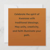 Kwanzaa Kaart (Achterkant)