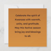 Kwanzaa kaart (Achterkant)