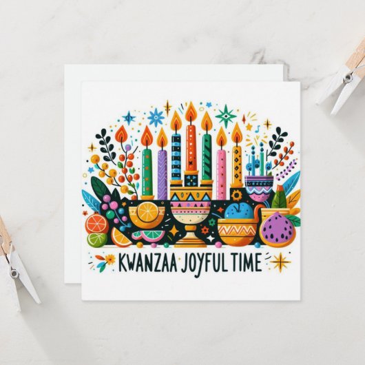 Kwanzaa Kaart (Voorkant / Achterkant in situ)