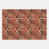 Kwanzaa Kente Print (rood/goud) Inpakpapier Vel (Voorkant 3)